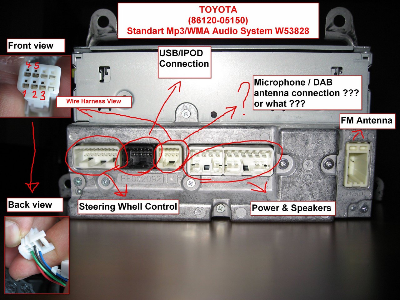 Upgrade Avensis T27 Standart Audio To Premium... Nearly ... 2008 tundra radio wiring diagram 